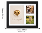 Kit empreinte de nez pour chien ou chat avec cadre en bois noir, dimensions 23,6 x 28,7 cm (illustration)