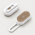 Brosse à brumisation blanche, poignée repliée et déployée