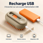 Recharge USB de la brosse à brumisation ; sources d’alimentation présentées à titre d’illustration