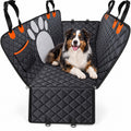 Housse de banquette arrière noire en forme de hamac avec chien